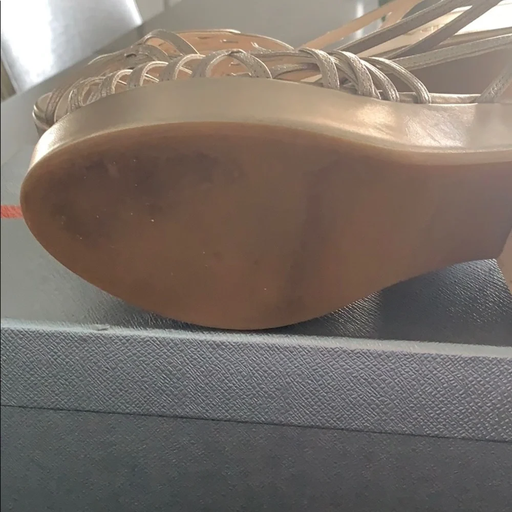 Prada Silver Strappy Sandals - Picture 4 of 5